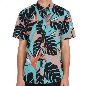 Volcom Mens Fern Floral Button Up Shirt NEW XL